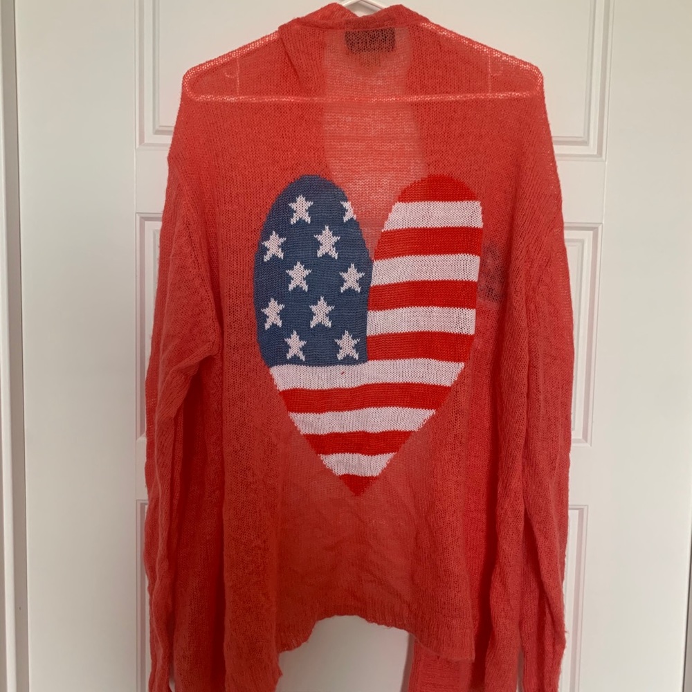 Wildfox oversized USA cardigan
